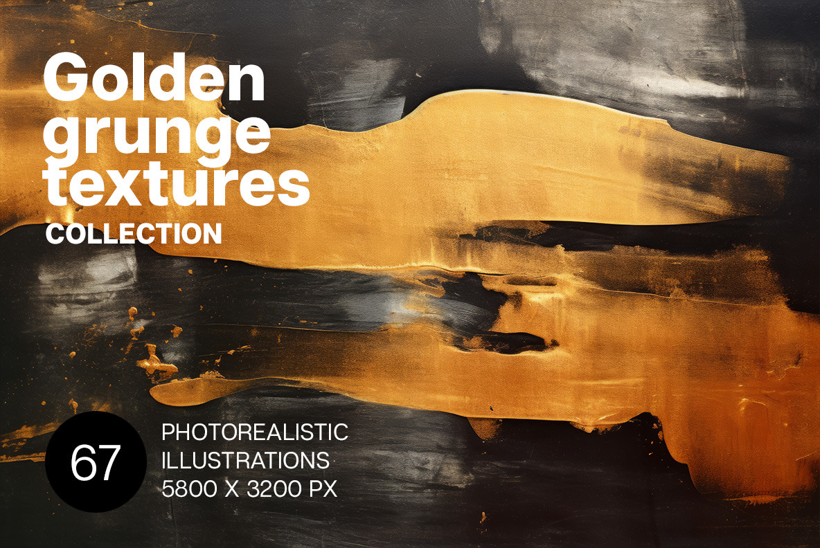 Golden grunge textures