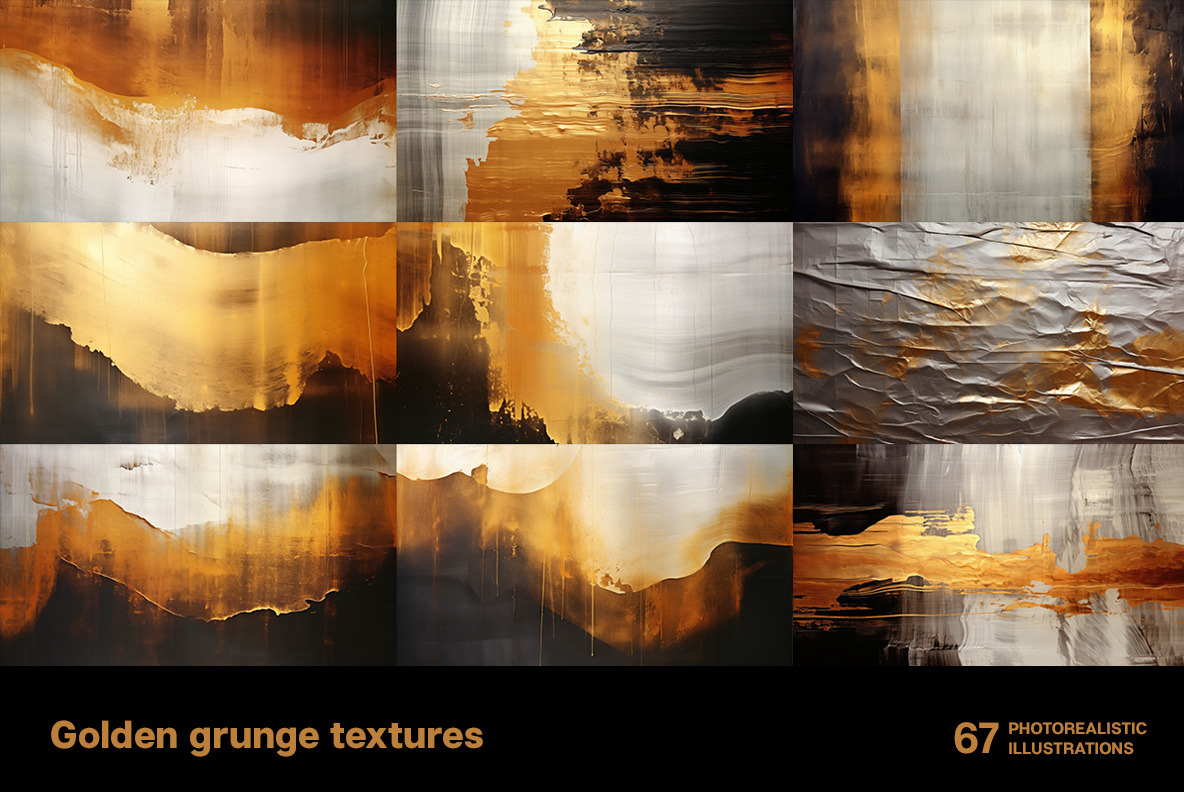 Golden grunge textures