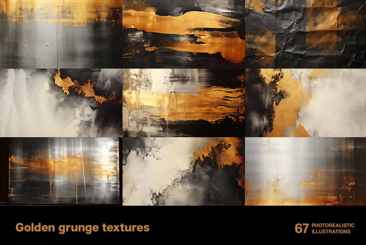 Golden grunge textures