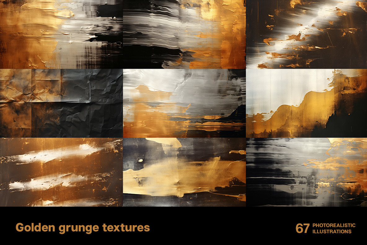 Golden grunge textures Golden grunge textures