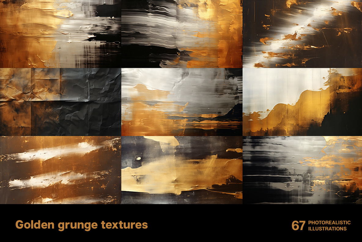 Golden grunge textures