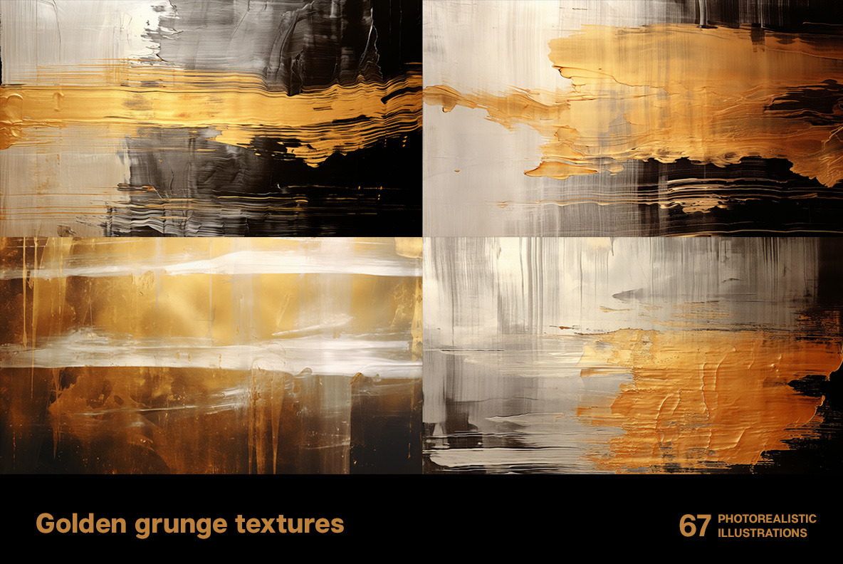 Golden grunge textures