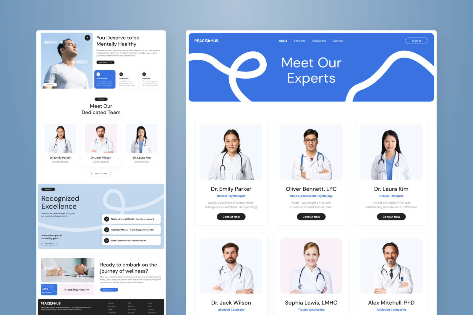 PeaceHub - Mental Health Website PeaceHub - Mental Health Website