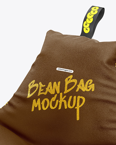 Leather Bean Bag Chair Mockup