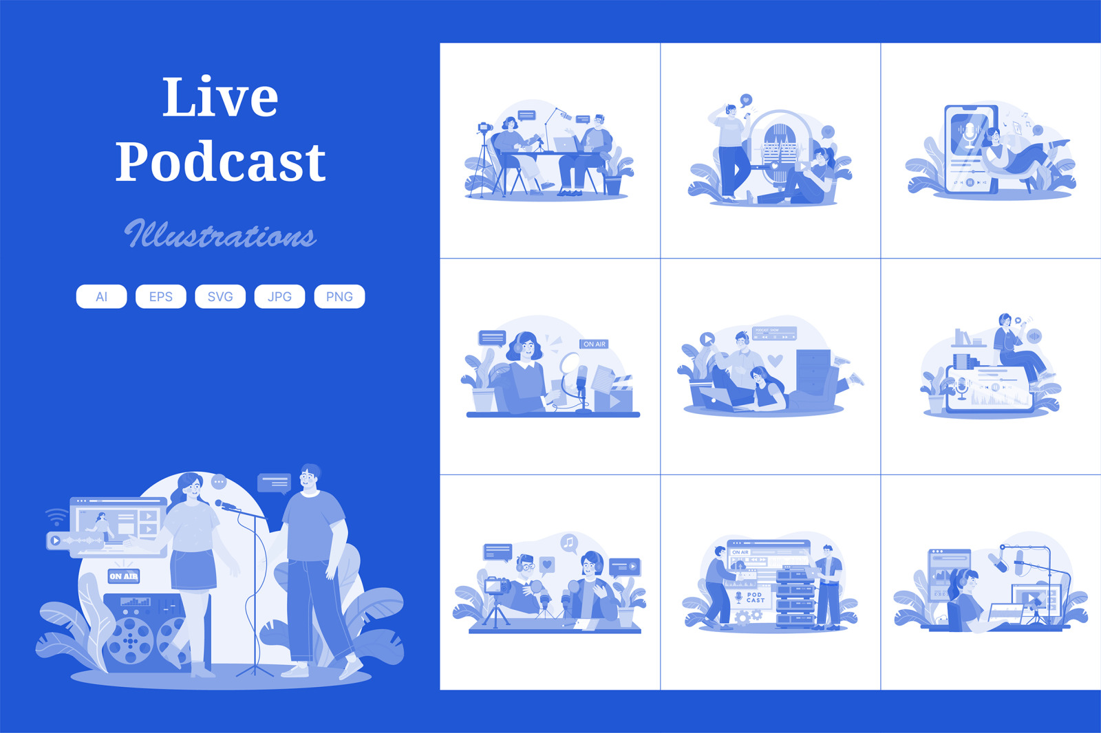 M598_Live Podcast Illustration Pack 1