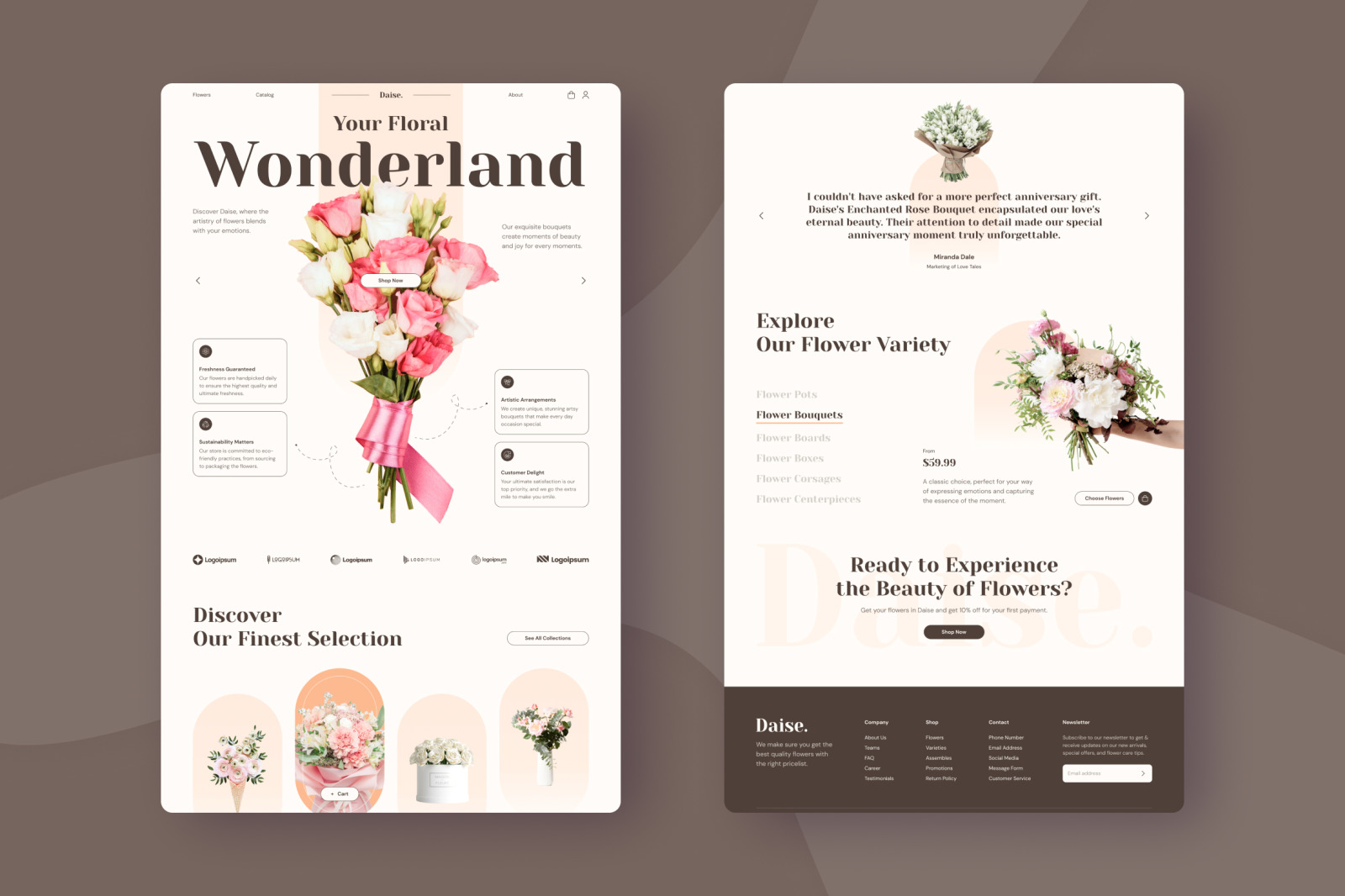 Daise - Flower Shop Landing Page