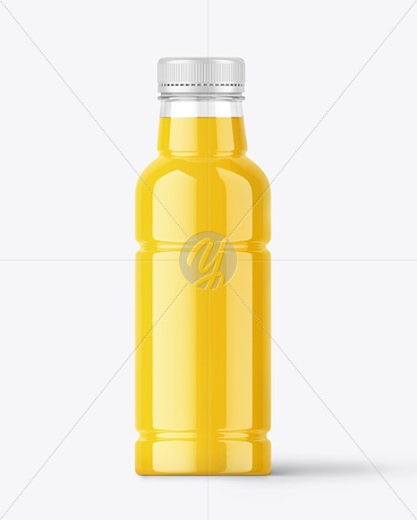 300ml Orange Juice Bottle Mockup