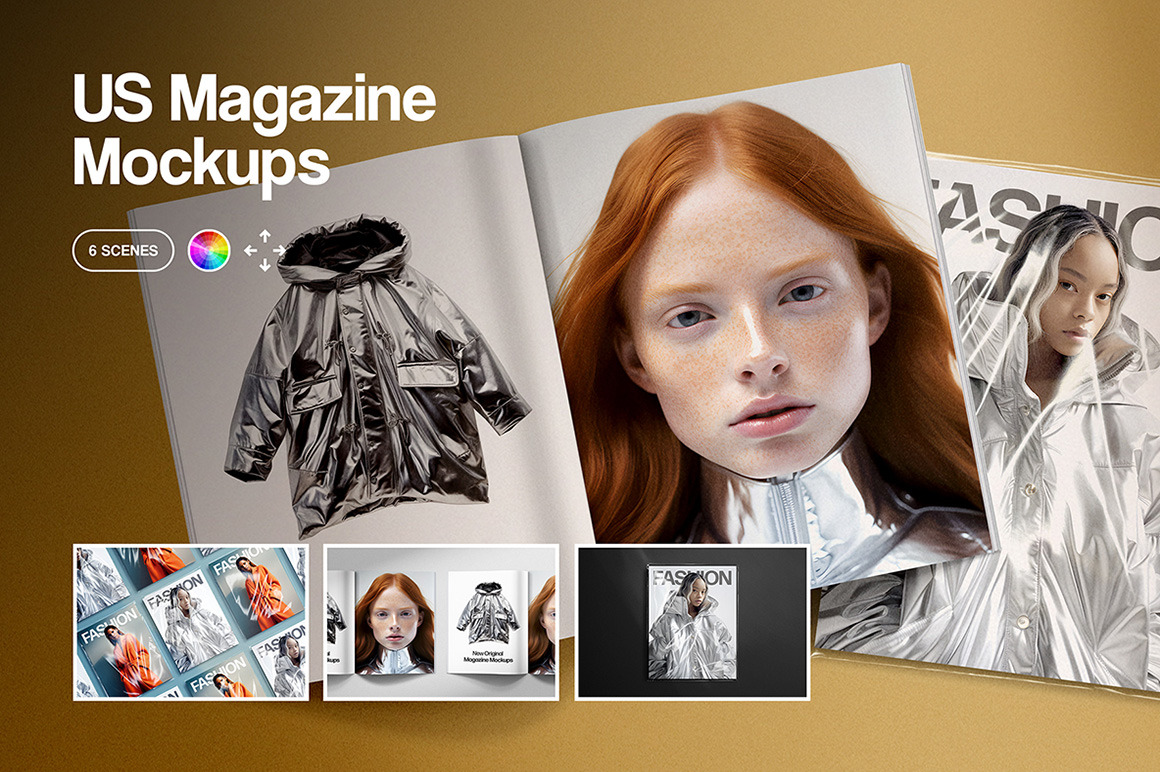 US Letter Size Magazine Mockups US Letter Size Magazine Mockups