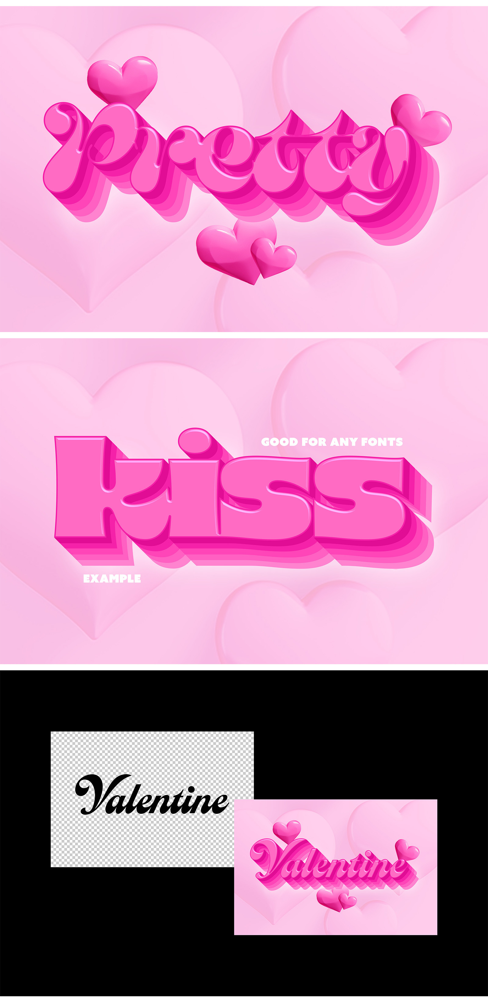 Valentine&#039;s Day Text Effect