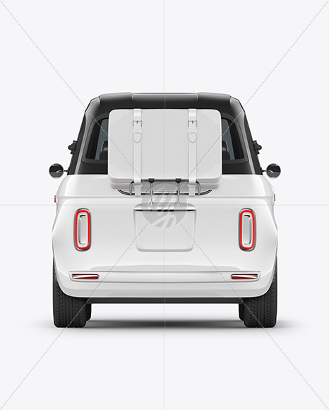 Micro Electric Car Mockup - Back View