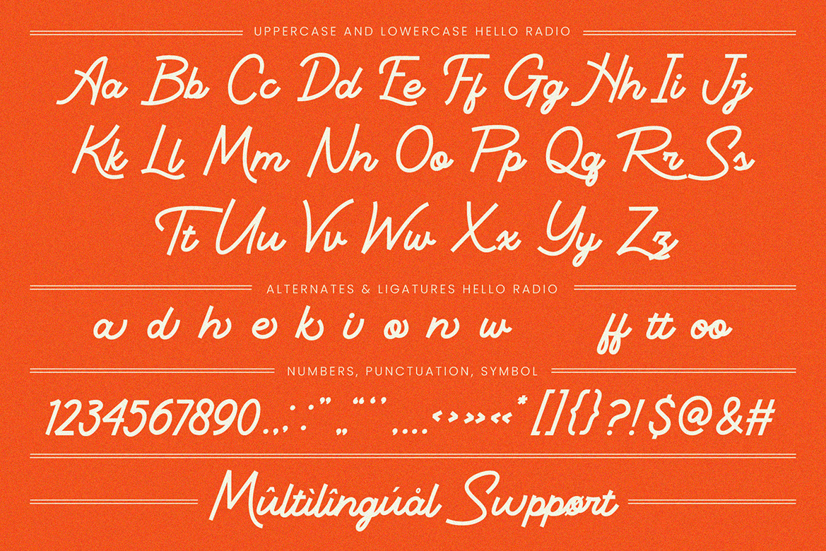 Hello Radio - Vintage Monoline Script Hello Radio - Vintage Monoline Script