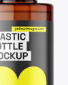 Amber Plastic Bottle Mockup