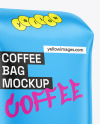 Matte Coffee Bag With Tin Tie Mockup