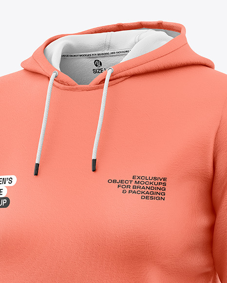 Women’s Hoodie Mockup - Half Side View