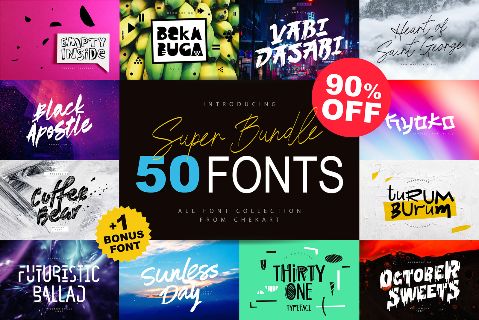 Super Bundle 51 Fonts