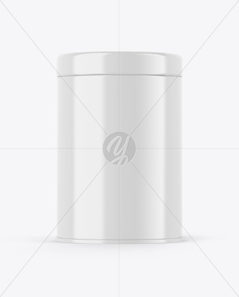 Glossy Tin Can Mockup