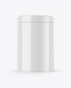 Glossy Tin Can Mockup