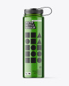 Green Plastic Water Bottle Mockup