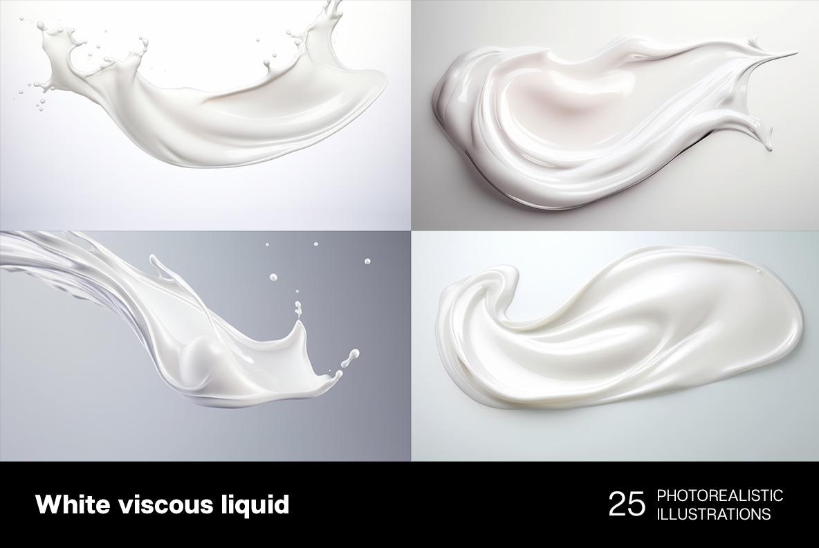 White viscous liquid White viscous liquid