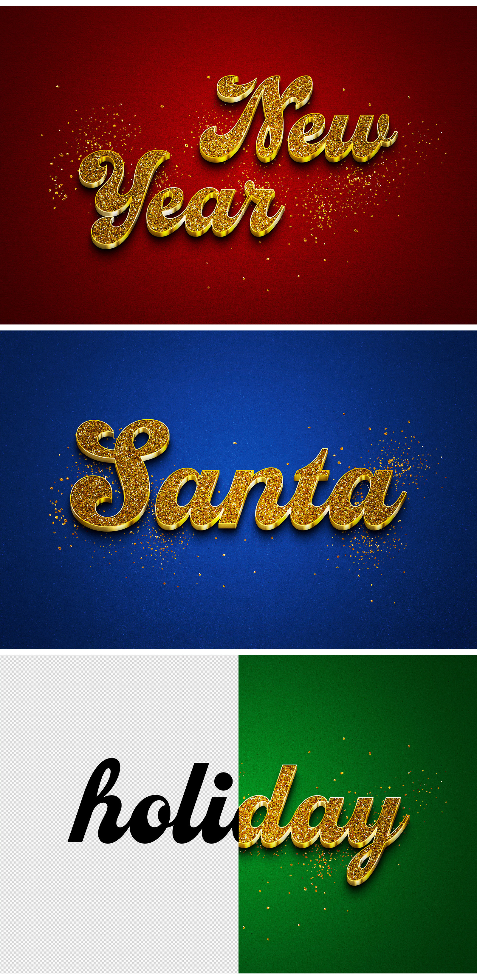 Christmas Gold Glitter Text Effect Christmas Gold Glitter Text Effect