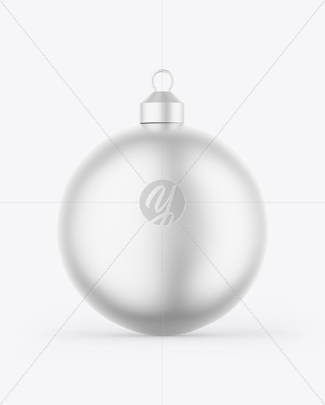 Matte Metallic Christmas Ball Mockup