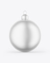 Matte Metallic Christmas Ball Mockup