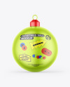 Matte Metallic Christmas Ball Mockup