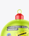 Matte Metallic Christmas Ball Mockup