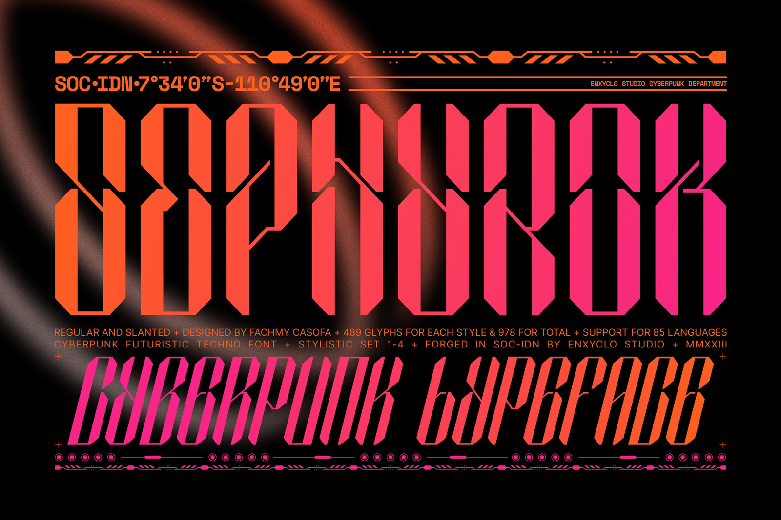 NCL SEPHYROK - CYBERPUNK FUTURISTIC TECHNO CONDENSED FONT