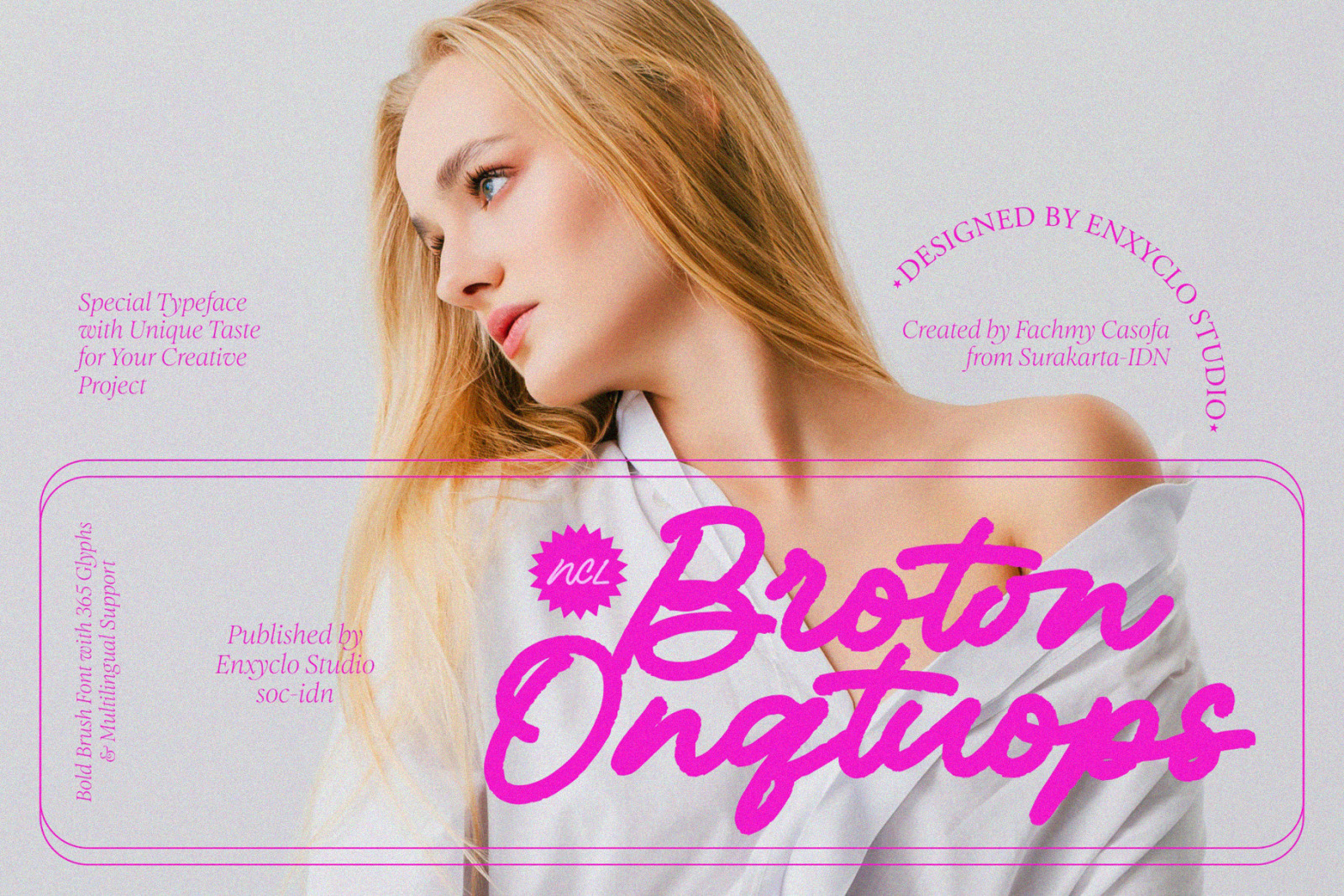 NCL BROTON ONQTUOPS - MONOLINE BRUSH FONT