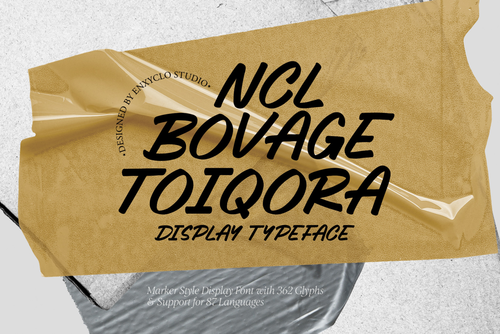 NCL BOVAGE TOIQORA - MARKER STYLE FONT