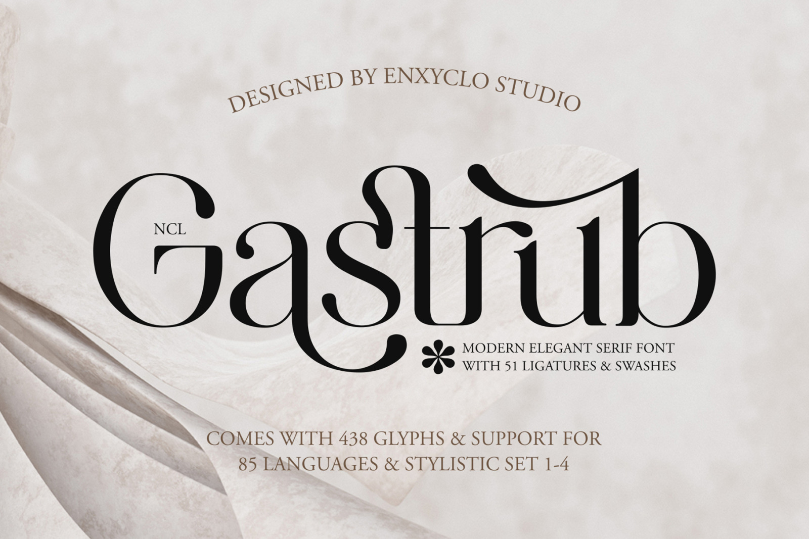 NCL GASTRUB - MODERN ELEGANT LIGATURE FONT