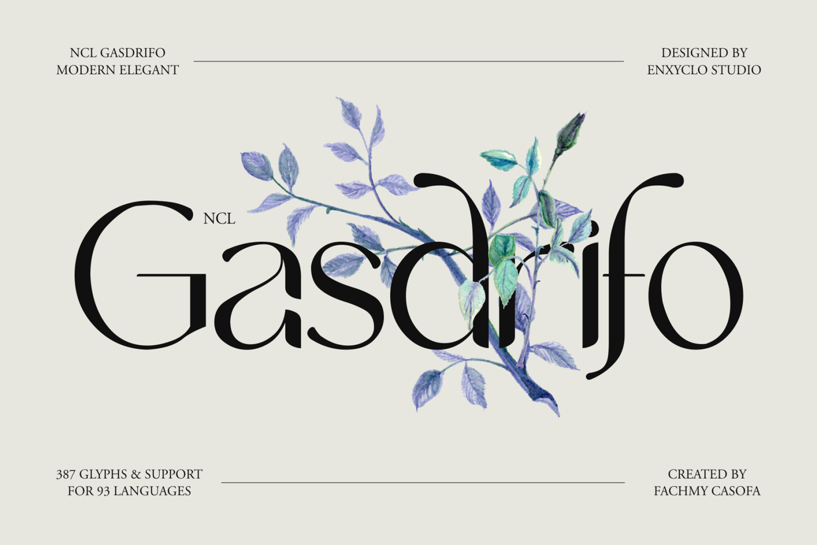 NCL GASDRIFO - MODERN ELEGANT FONT