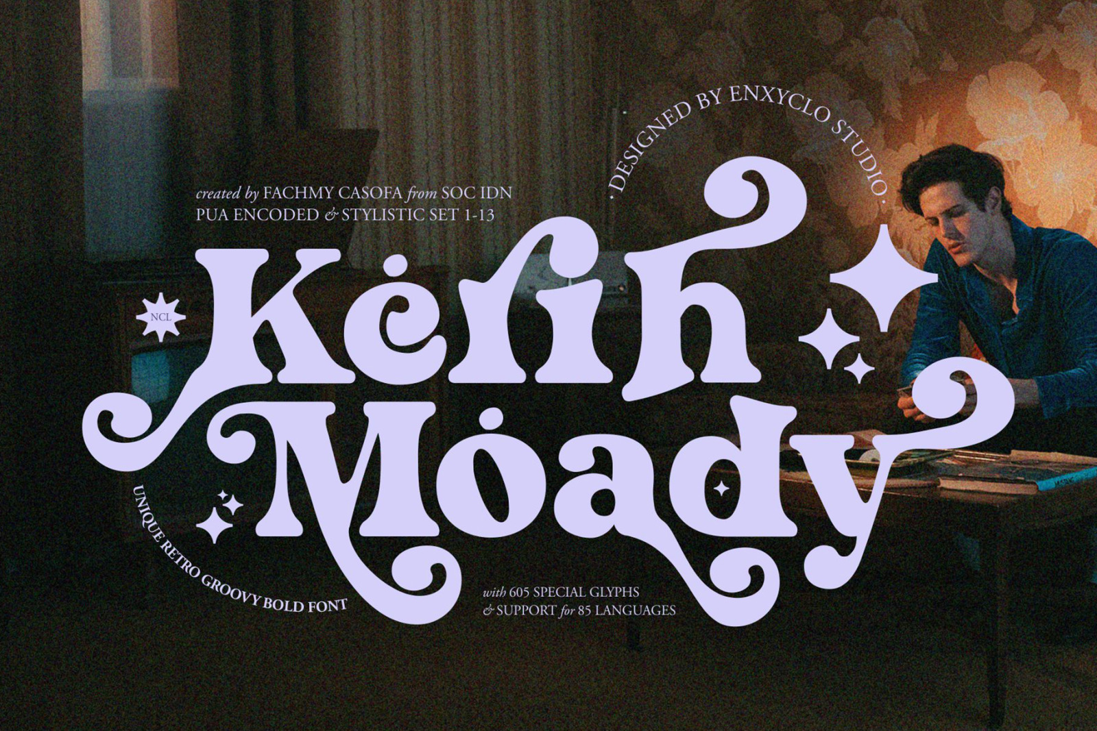 NCL KERIH MOADY - RETRO GROOVY BOLD FONT NCL KERIH MOADY - RETRO GROOVY BOLD FONT
