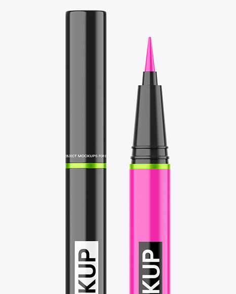 Glossy Cosmetic Eyeliner Mockup