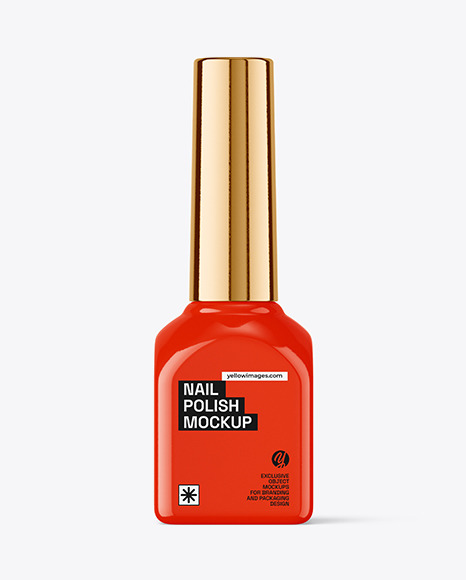 Glossy Nail Polish Bottle Mockup Glossy Nail Polish Bottle Mockup
