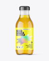 Clear Glass Apple Juice Bottle Mockup