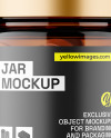 Amber Glass Jar with Tablets Mockup