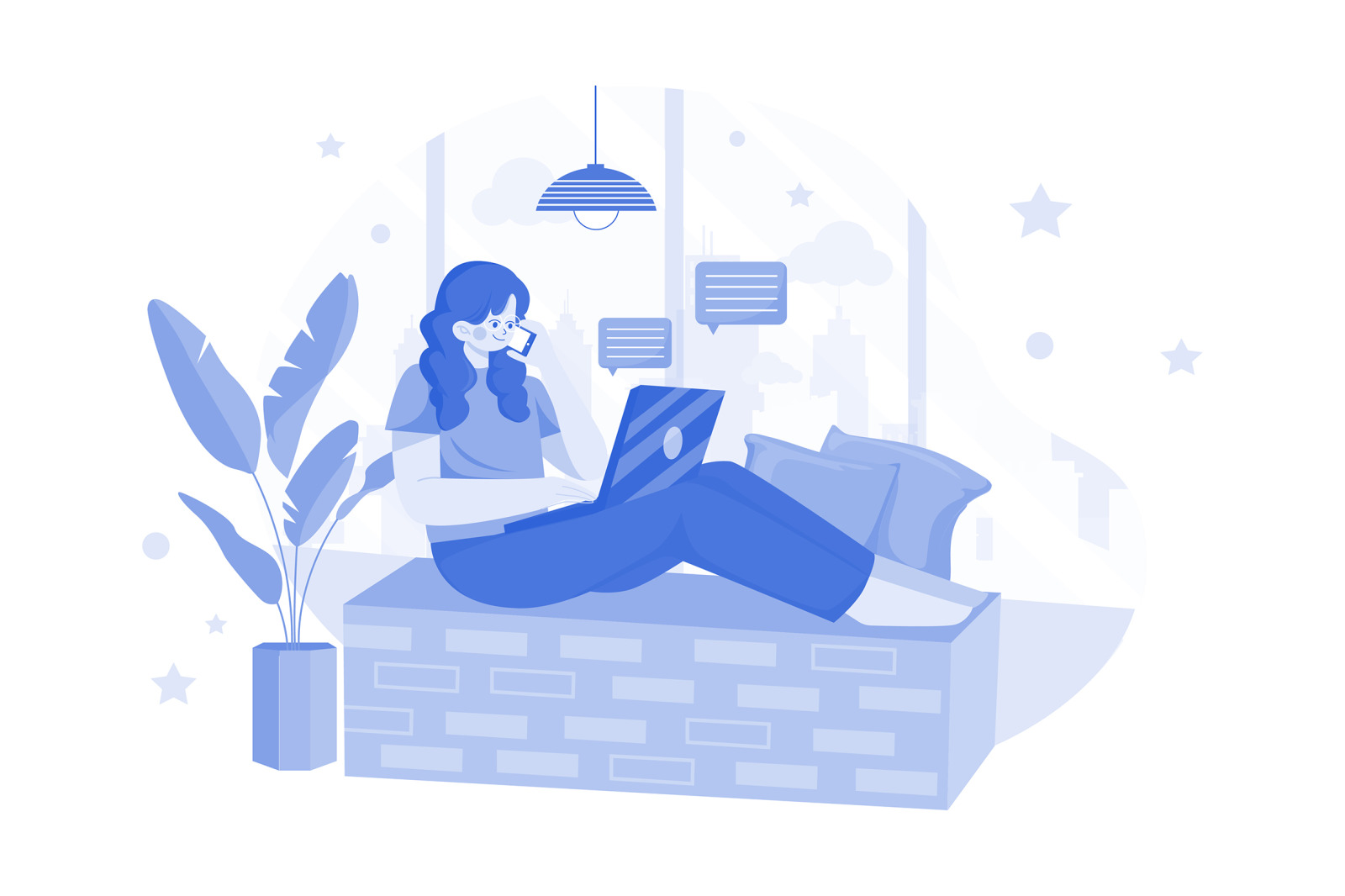 M593_Work From Home Illustration Pack M593_Work From Home Illustration Pack