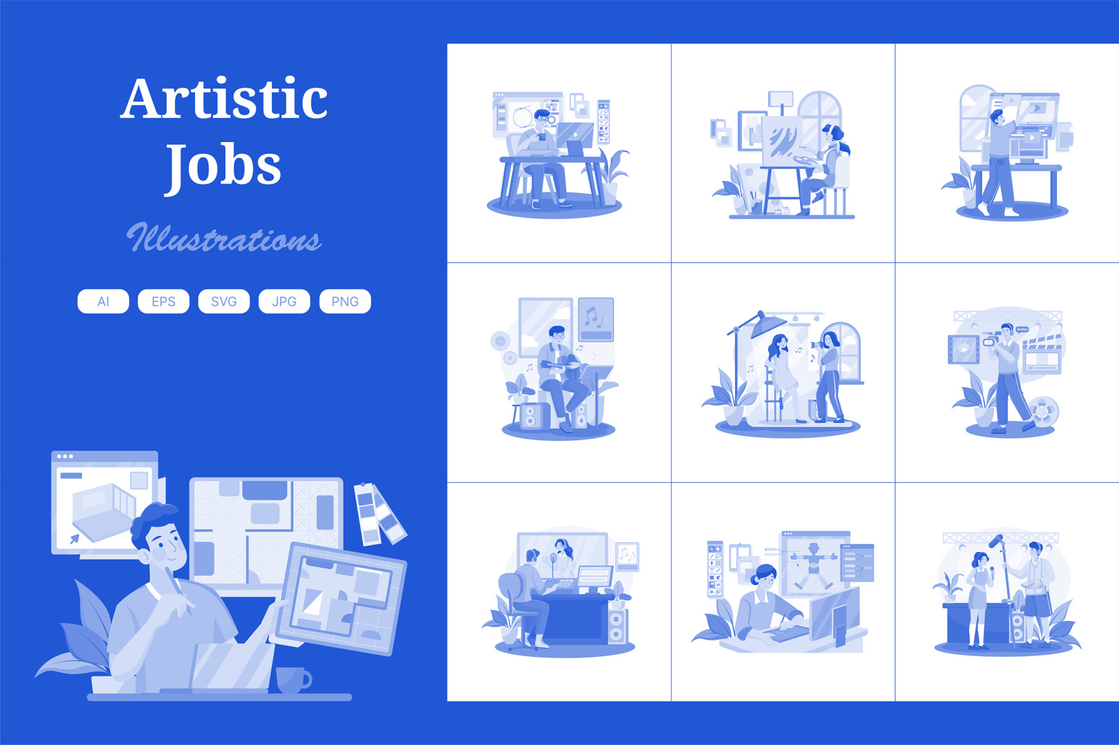 M591_Artistic Jobs Illustration Pack