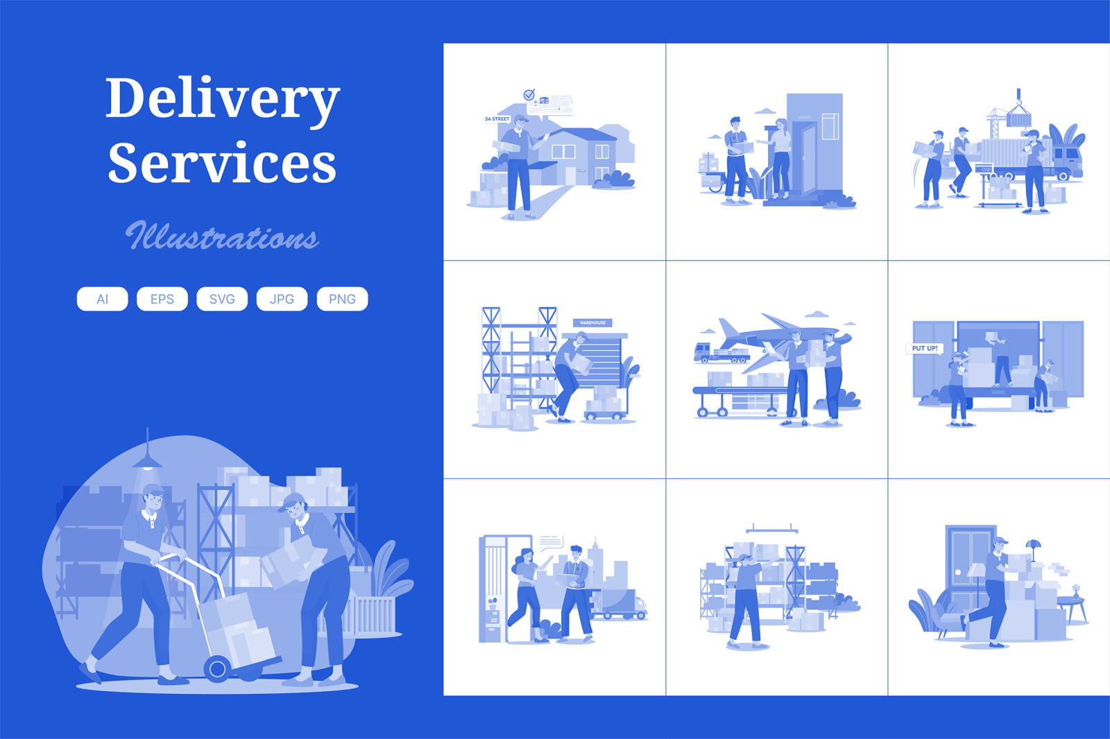 M585_Delivery Services Illustration Pack M585_Delivery Services Illustration Pack