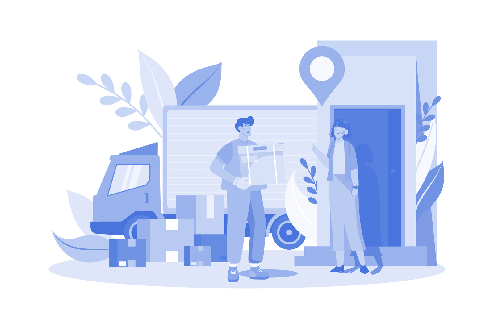 M582_Delivery Service Illustration Pack M582_Delivery Service Illustration Pack