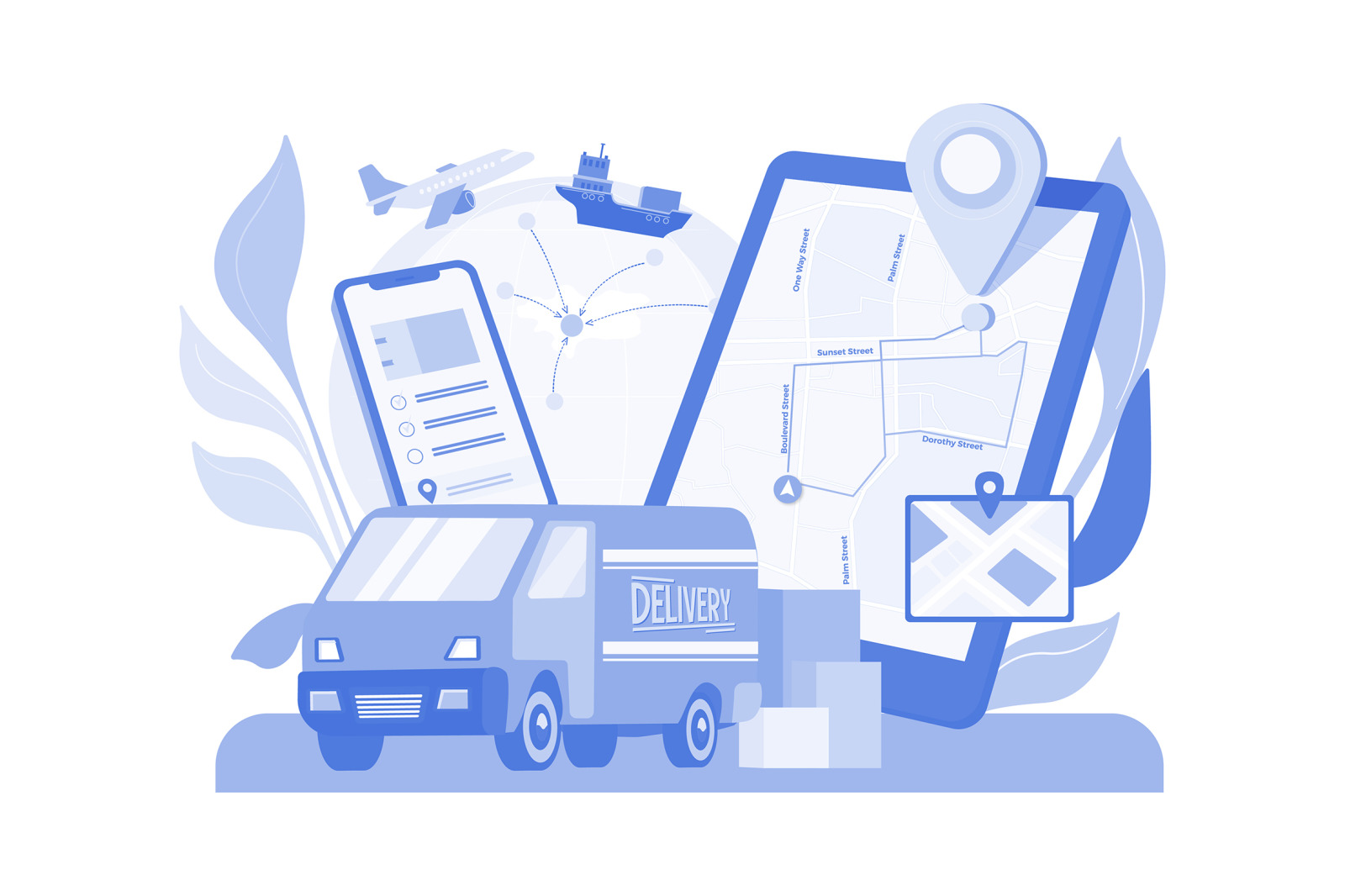 M582_Delivery Service Illustration Pack M582_Delivery Service Illustration Pack