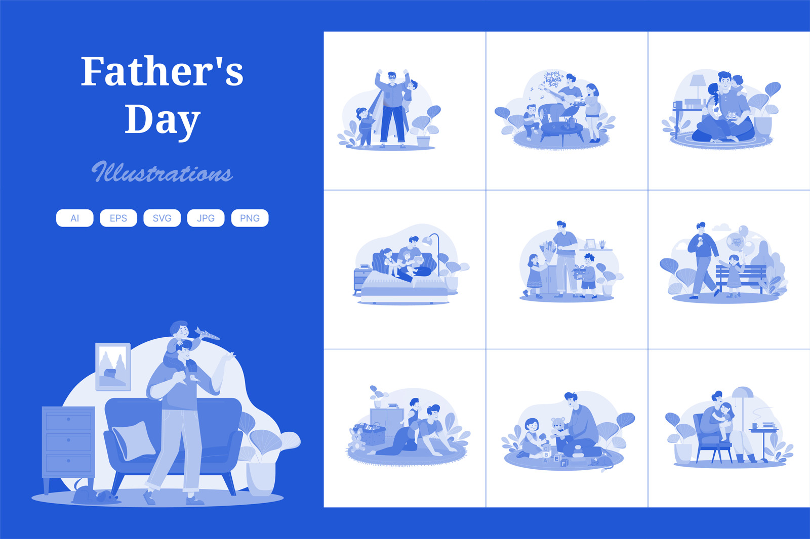 M578_Father&#039;s Day Illustration Pack