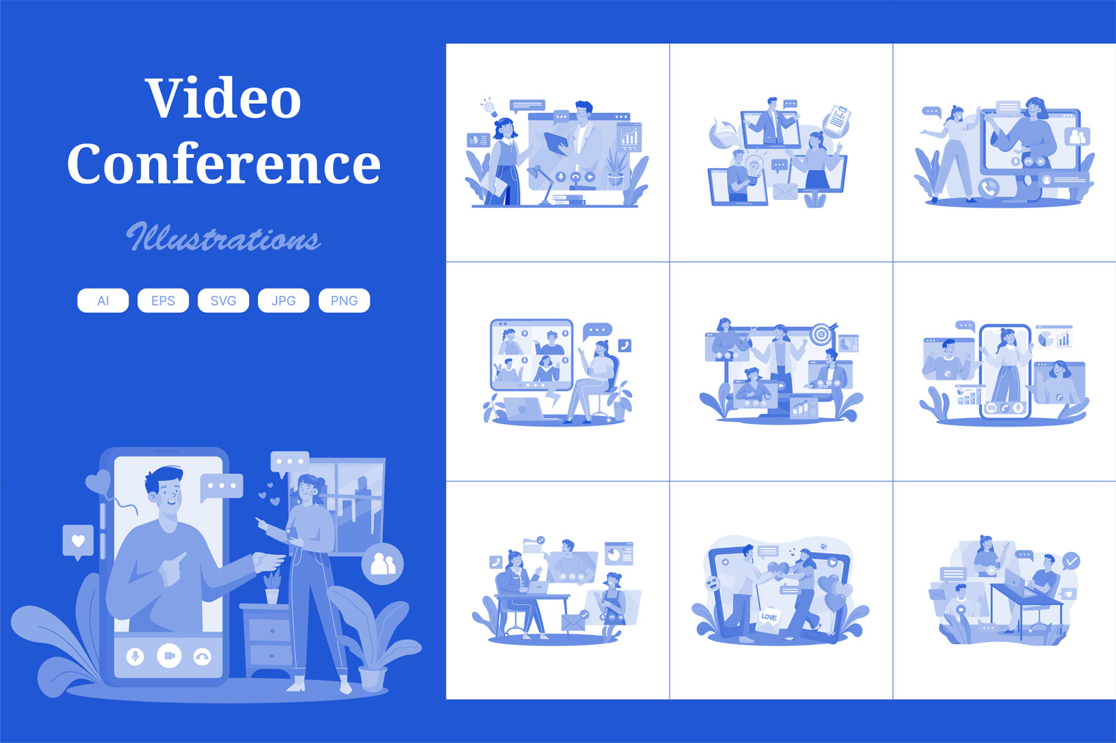 M576_Video Conference Illustration Pack M576_Video Conference Illustration Pack