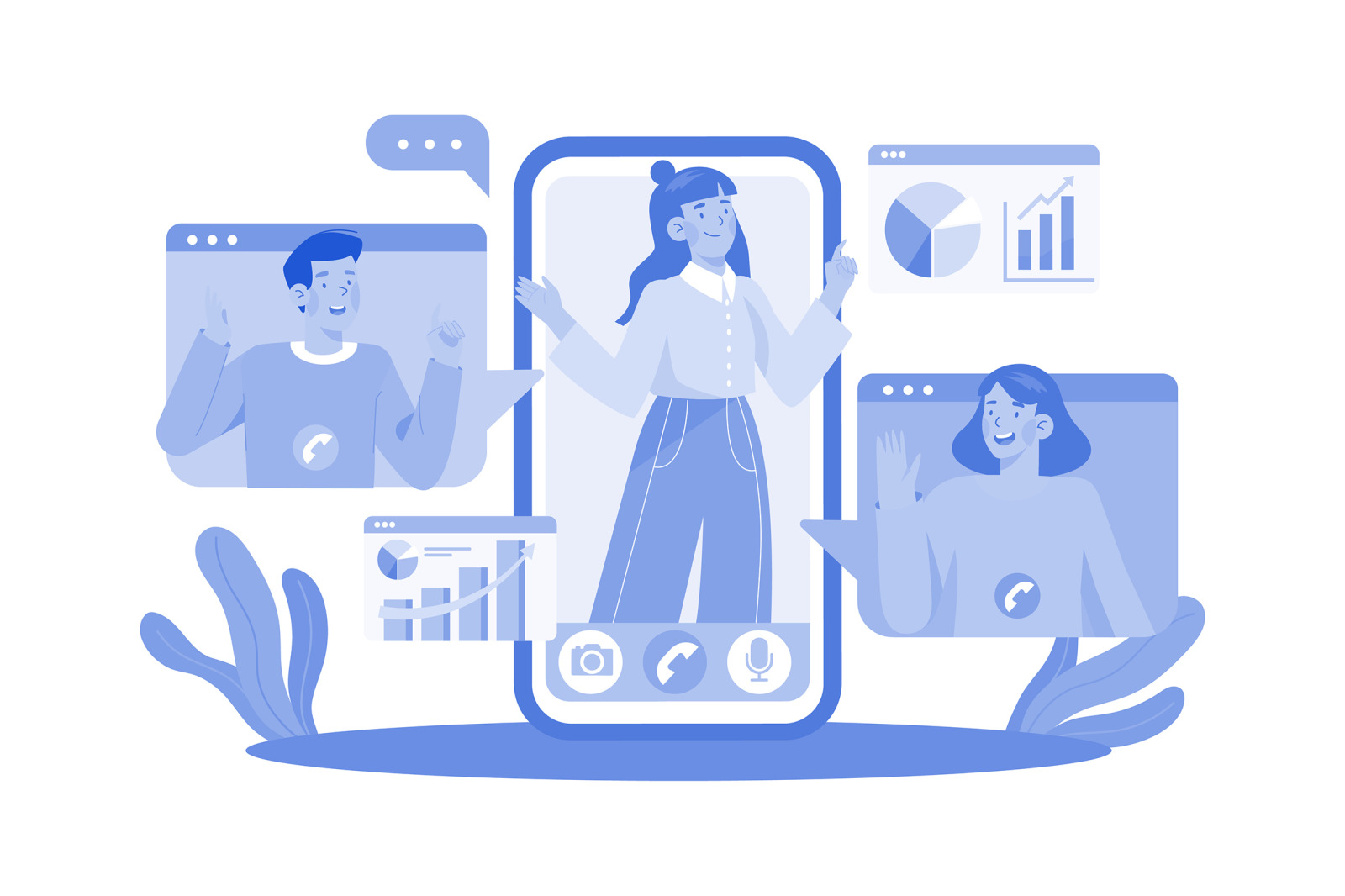 M576_Video Conference Illustration Pack M576_Video Conference Illustration Pack