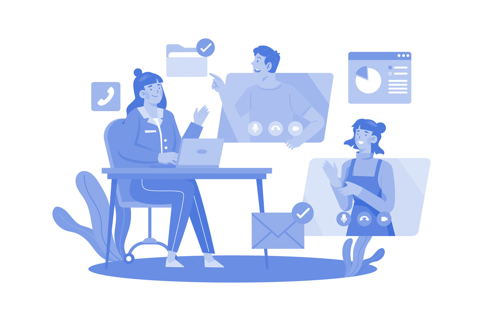 M576_Video Conference Illustration Pack