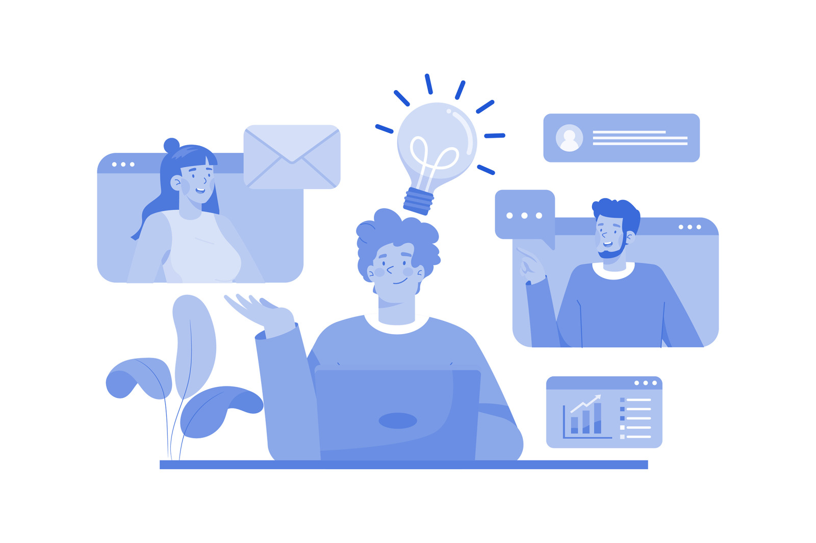 M574_Remote Working Illustration Pack M574_Remote Working Illustration Pack