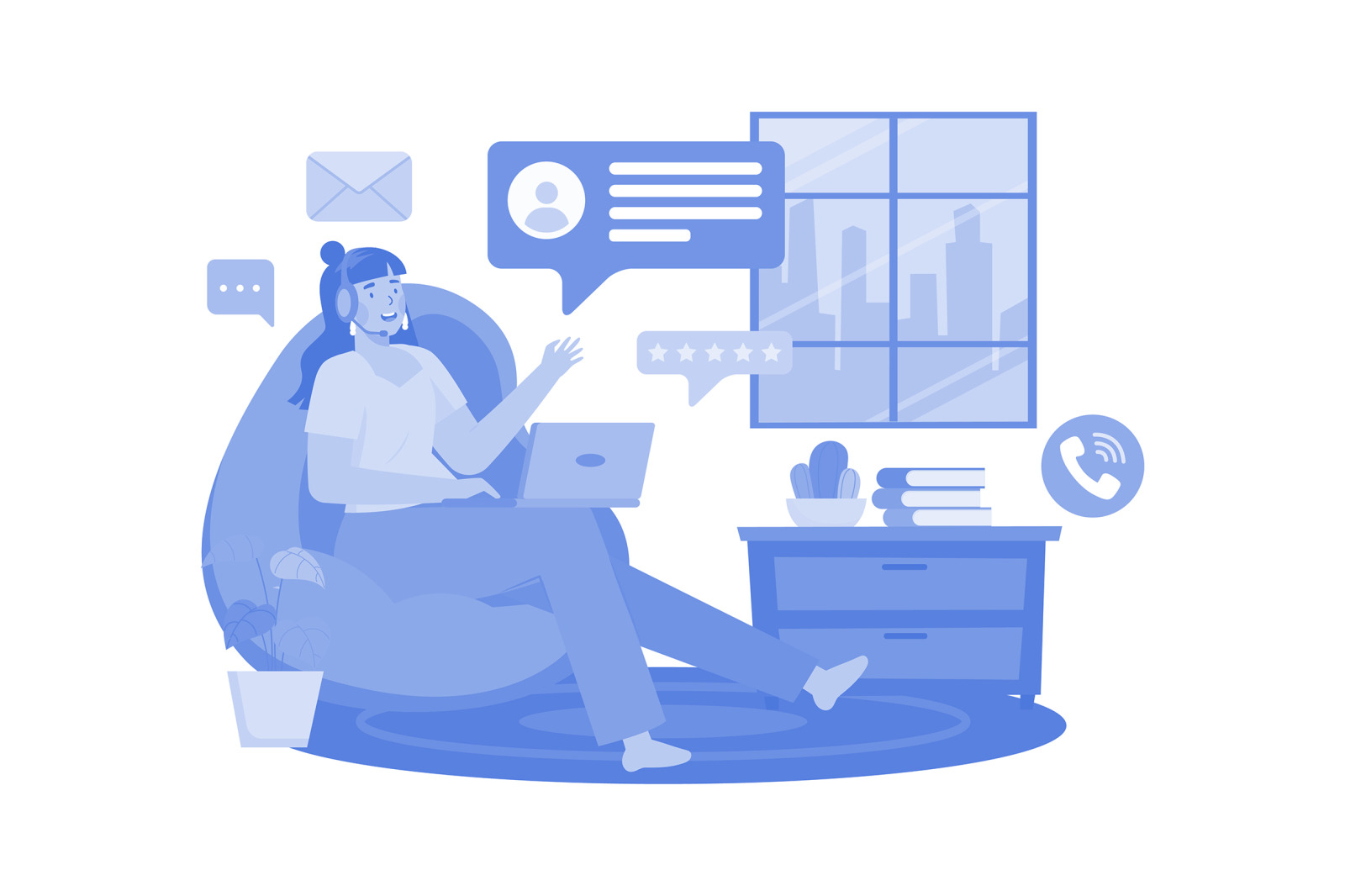 M574_Remote Working Illustration Pack M574_Remote Working Illustration Pack