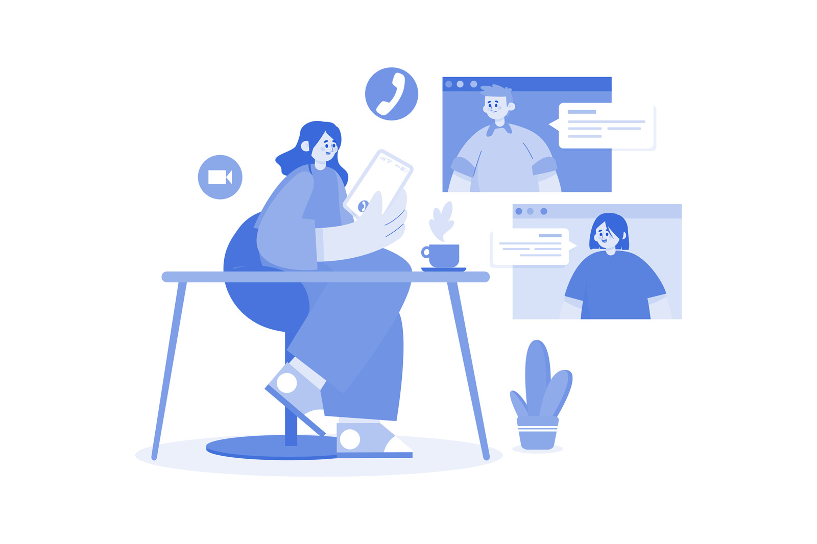 M573_Work From Home Illustration Pack